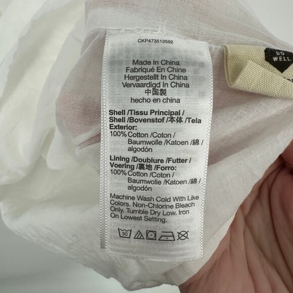 Madewell Nisha Cotton Poplin Square Neck Relaxed Pocket Womens Dress Medium - Picture 10 of 12